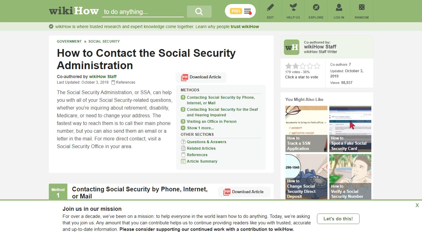 4 Ways to Contact the Social Security Administration - wikiHow